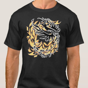 Flaming phoenix tshirt