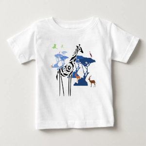 Tribal giraffe baby tee