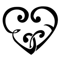 E+F heart tattoo