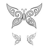 Coupled butterflies tattoo