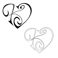 K+J heart tattoo photo