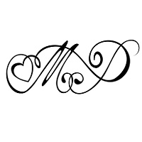 M+P and heart tattoo