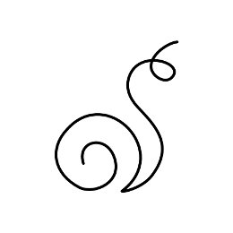 Minimalistic snail tattoo