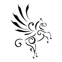 Stylized Pegasus tattoo