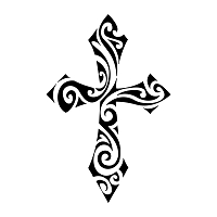 Tribal cross tattoo