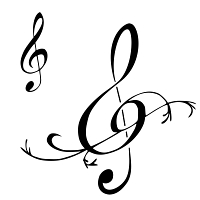 Treble clef tattoo