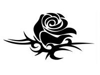 Tribal rose tattoo photo