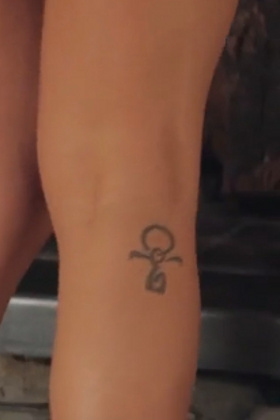 Ankh + E tattoo