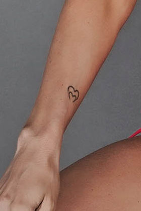 M+M heart tattoo