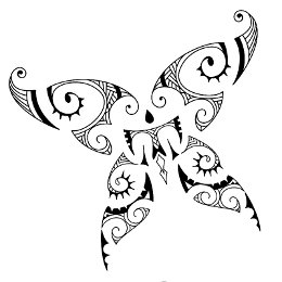 Maori style butterfly 1 tattoo