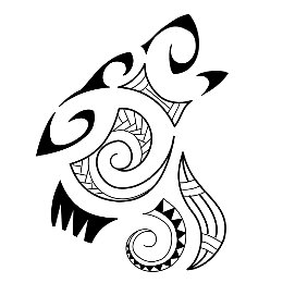 Maori style wolf tattoo