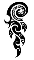 Koru and Flames tattoo photo