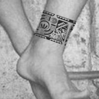 Marquesan ankle-band tattoo