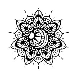 Mehndi sun tattoo