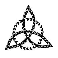 Tribal triquetra tattoo