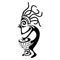 Rasta Kokopelli tattoo