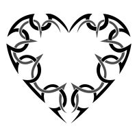 Tribal heart tattoo