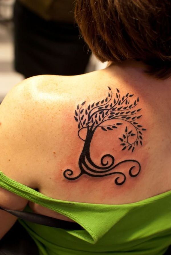 Alanna - Spiraling-tree tattoo photo