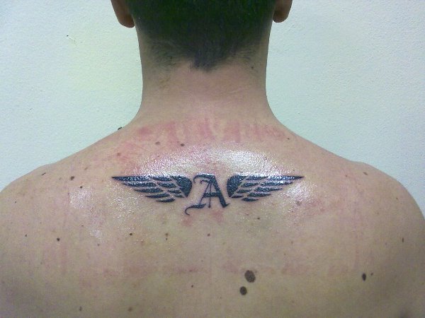 Andrea - Winged A tattoo