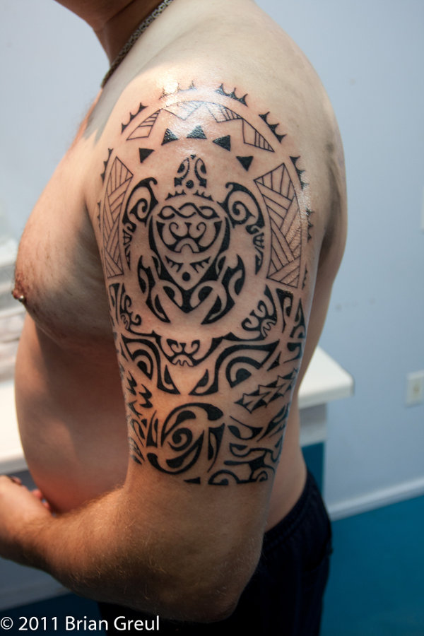 Brian - Life half sleeve tattoo