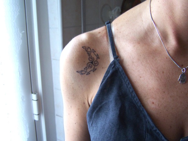 Cristina - Triskell moon tattoo photo