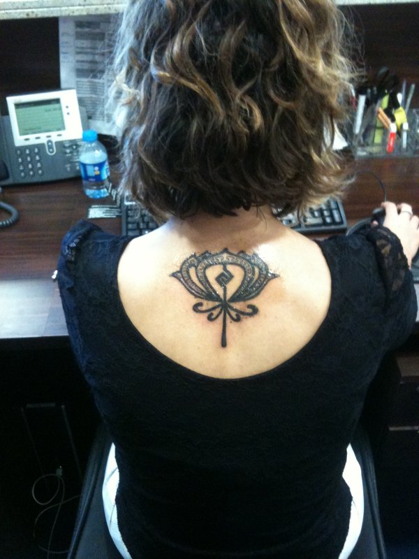 Damla - Aztec lotus tattoo photo