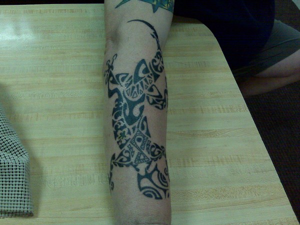 Dan - Polynesian gecko tattoo photo