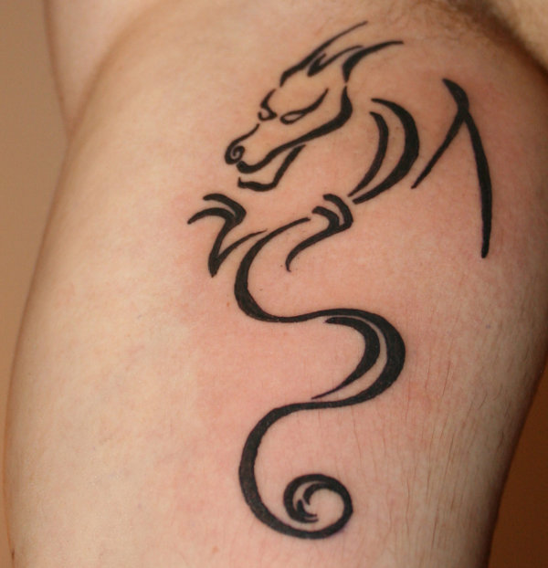 David - Stylized dragon tattoo