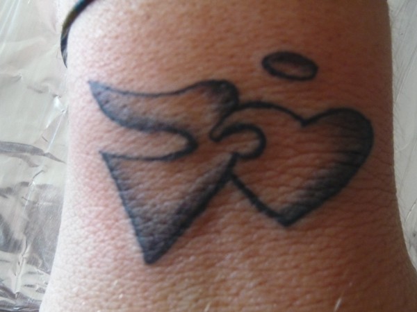 Domenica - Angel and heart tattoo photo