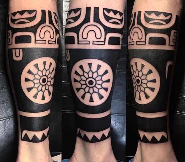 Guest - Marquesan leg tattoo photo