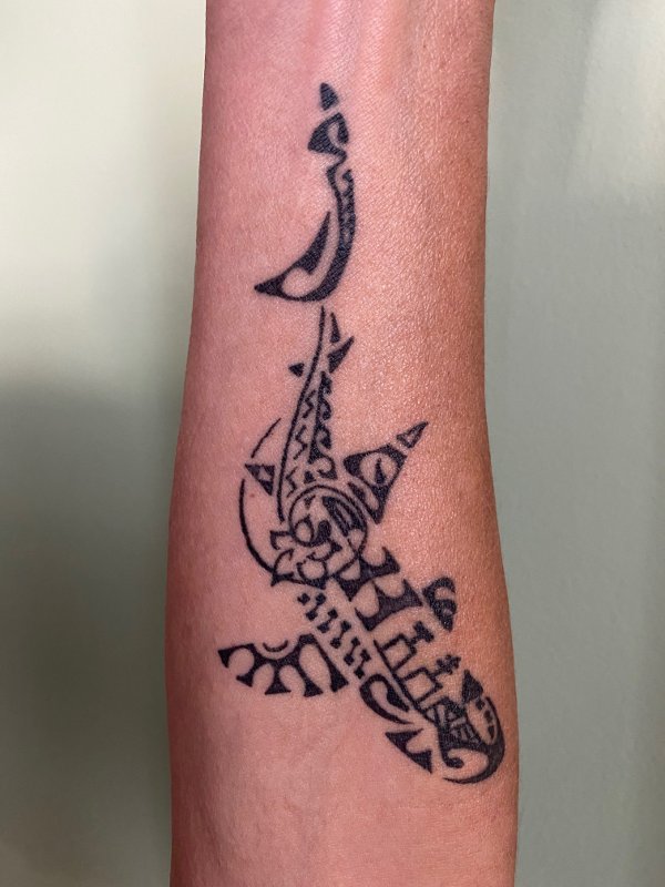 Helmke - whitetip-shark tattoo photo