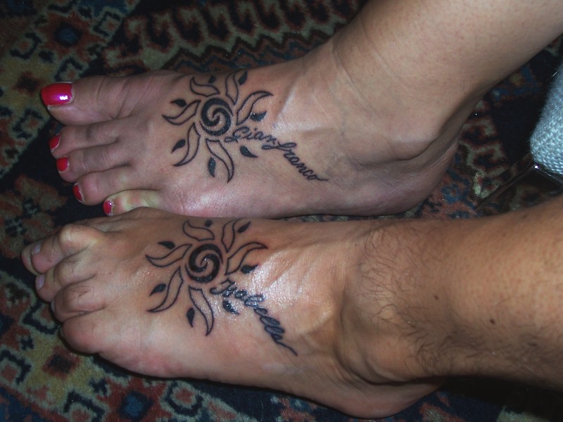 Isa & Gian - Sole tribale tattoo