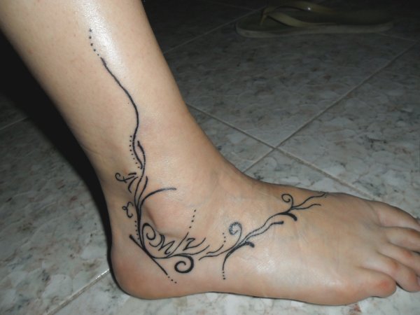 Ivonne - Letters and swirls tattoo photo