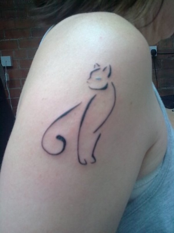 Michele - Stylized cat tattoo photo