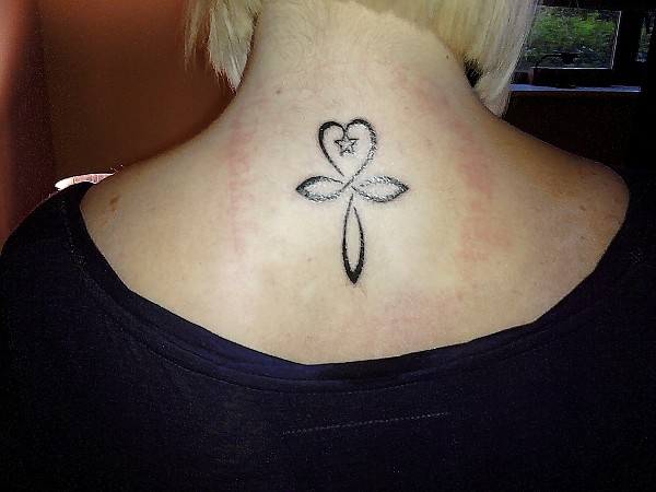 Samantha - Ankh heart tattoo photo