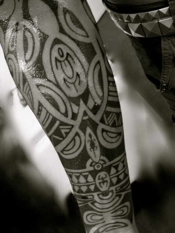 Tanne - Polynesian forearm tattoo